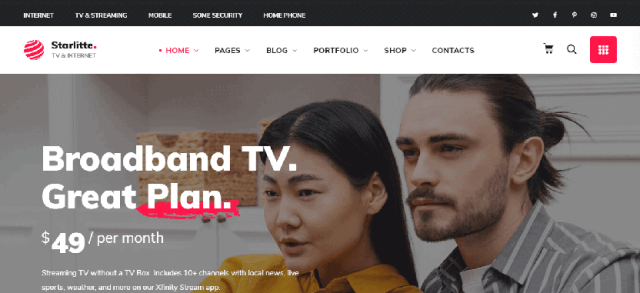 Starlitte - isp wordpress theme