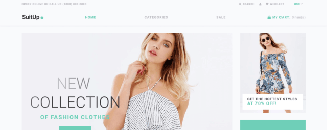 SuitUP a best free shopify theme