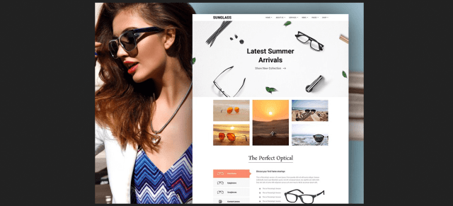 Sunglass - Free Ecommerce PSD Template