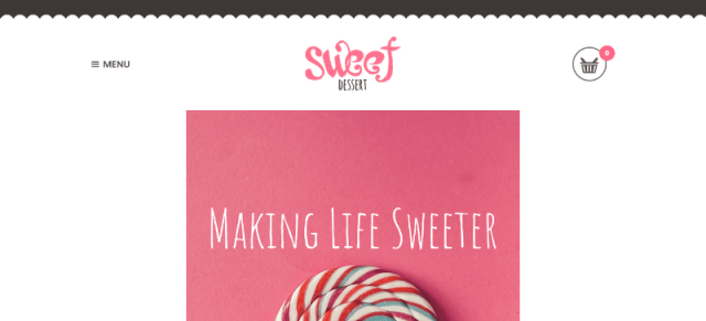 Sweet Dessert a Candy Website theme