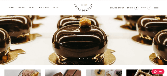 Swiss Delight a sweet cake wordpress theme