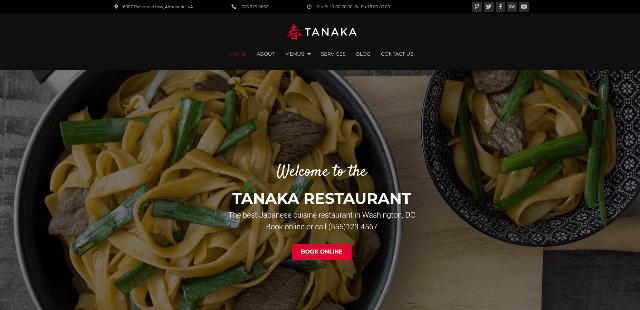 Tanaka: A Creative Catering WordPess Theme