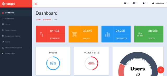 Target Responsive Bootstrap Admin Template