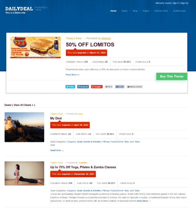 Daily Deal By Templatic