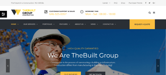 TheBuilt: Robust Plumbing WordPress Template