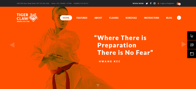 Tiger Claw Karate WP Template