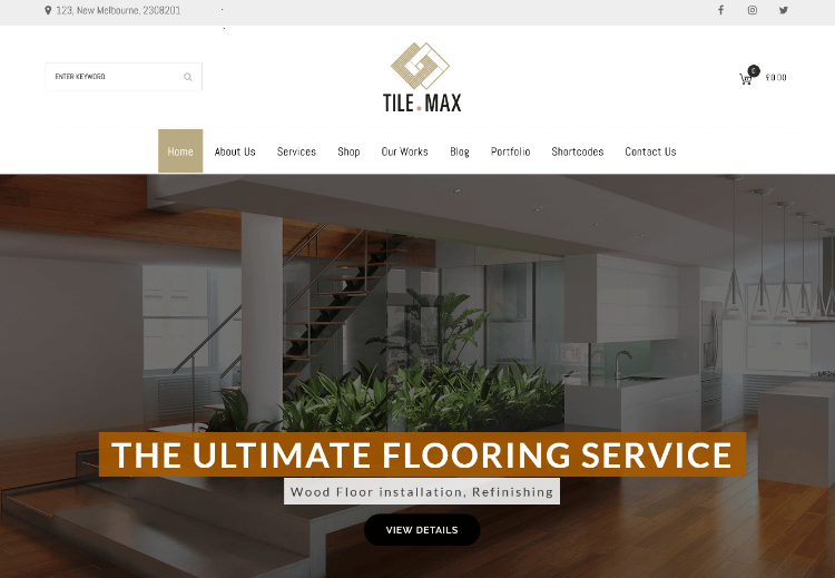 TileMax: An Cutting-edge Flooring WordPress Theme