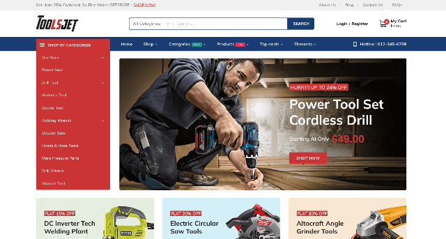 Toolsjet: A Creative eCommerce Template
