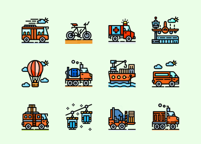 Transportation Color by Design Bombs