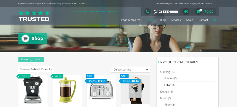Trusted: Free WooCommerce eCommerce Template