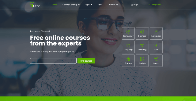 Tutor: A Simple Online Teaching Website Template
