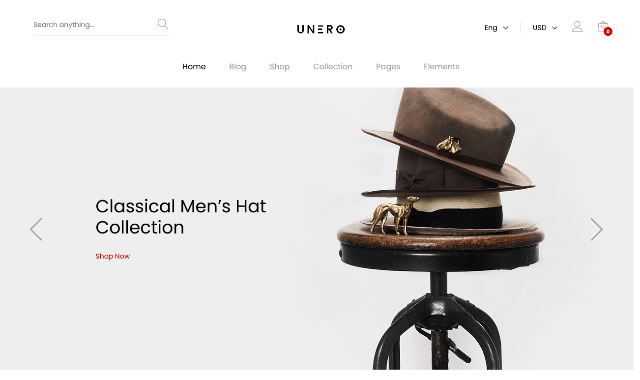 Unero: Online Store Site Design