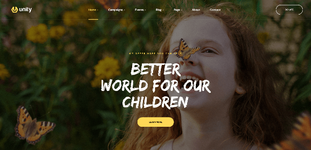 Unity: A Sleek Charity Foundation Template