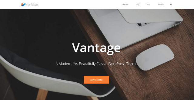 Vantage: A Free RTL WordPress Template