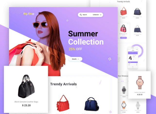 Shopping Landing Page Template