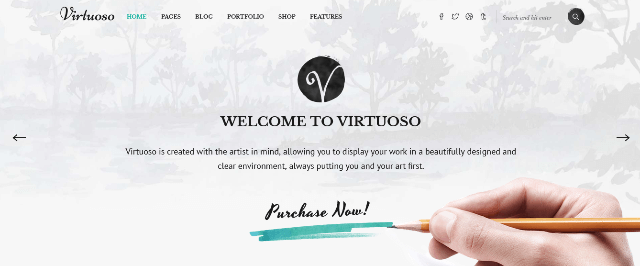 Virtuoso: A Fashionable Painter Website Template