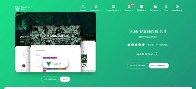 Vue Material Kit by Creative Tim