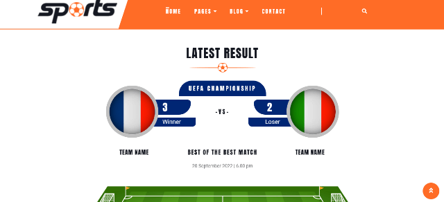 VW Sports: A Freebie Football Club Website Template