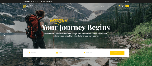 Wanderers: An Eye-catching Adventure Tours Website Theme