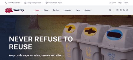 waste management WordPress theme