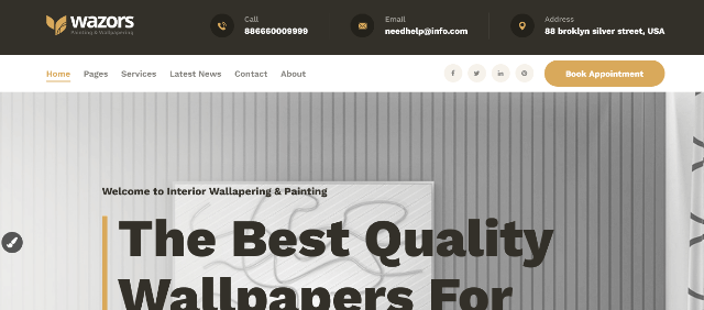 Wazors: An Awesome Painting Artist Website Template