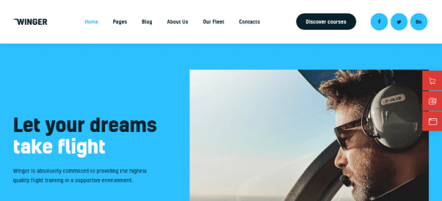 Winger: Aviation Company WordPress Theme