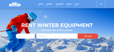 winter activities wordpress themes
