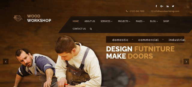 Wood Workshop: A Stylish Woodworking Website Template