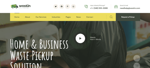 Wostin: A Clean and Sustainable Business Template