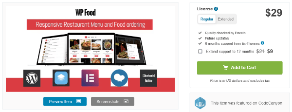 WP Food: A Versatile WordPress Food Menu Plugin