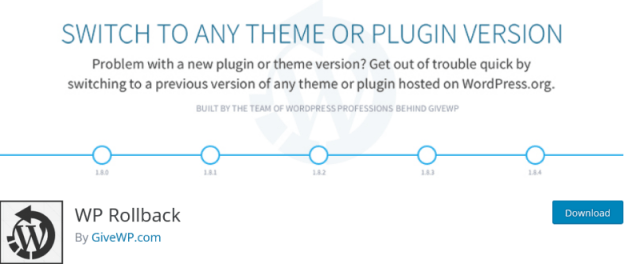WP Rollback By GiveWP.com