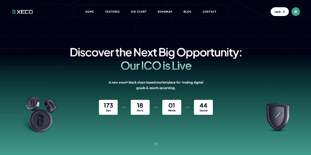 Xeco: A Beautiful Cryptocurrency Web Design