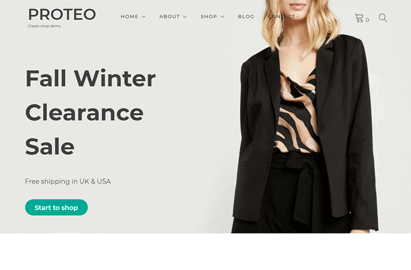 Proteo: a Sleek WP Shop Theme
