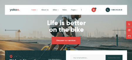bicycle shop wordpress theme